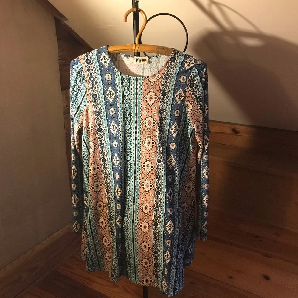 Show Me Your Mumu Pink Blue Tunic, NWT, S - Picture 1 of 13